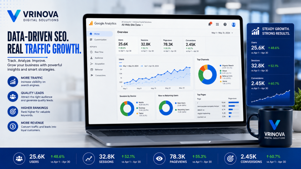 Technical SEO improvements including website speed and Core Web Vitals